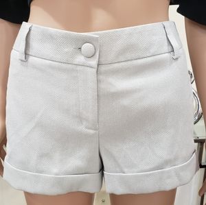 Express Shimmery Platinum Colored Shorts - Size 4